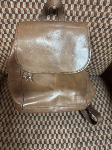 Bean brown leather backpack - brown,